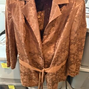 Elegant Brown Jacquard Women's Coat p16